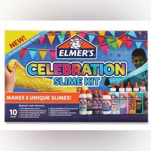 the Elmer's Celebration Slime Kit set